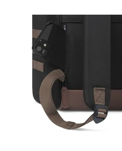 CABAIA Zaino Medio cordura Managua Nero/Marrone