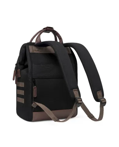 CABAIA Zaino Medio cordura Managua Nero/Marrone