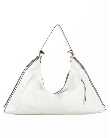 Loristella Borsa Donna Grande in Pelle Vicky Made in Italy Avorio