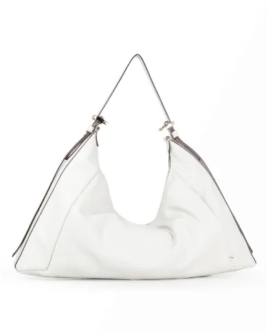 Loristella Borsa Donna Grande in Pelle Vicky Made in Italy Avorio