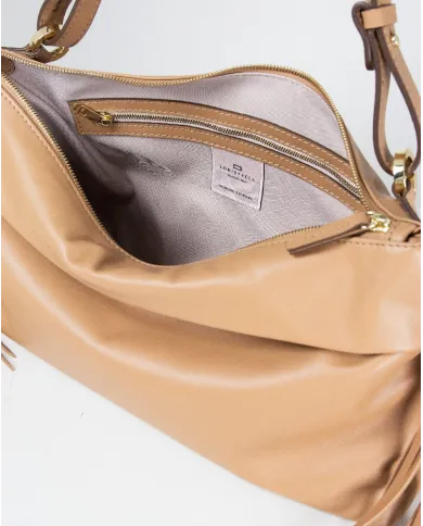Loristella Borsa in Pelle Morbida con Frange Isotta Nero