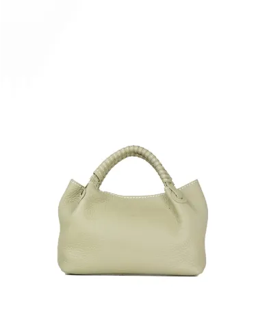 Visona Borsa a mano in pelle manico ricoperto Mia Verde chiaro
