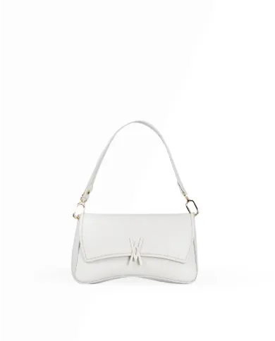 Visona Borsa a Tracolla Piccola in Pelle Morbida Mini Bag Avorio
