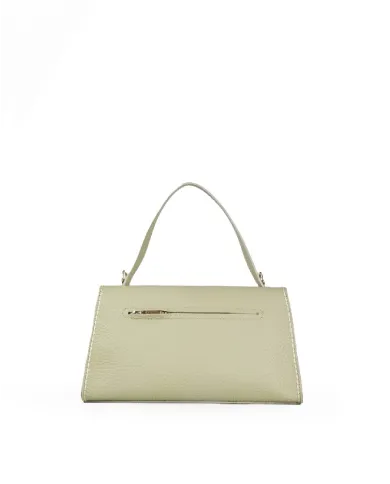 Visona Borsa donna a mano in pelle Valentina Verde chiaro