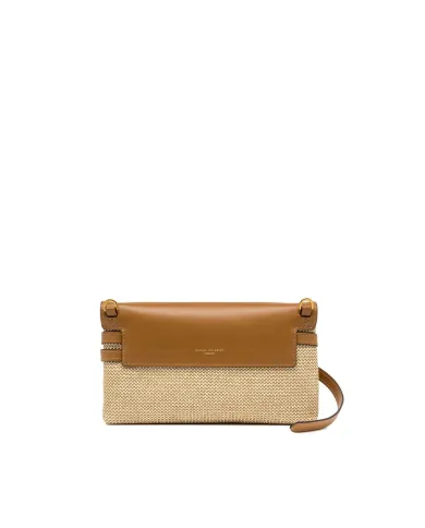 Gianni Chiarini Pochette Belty in Paglia e pelle Beige/Cuoio
