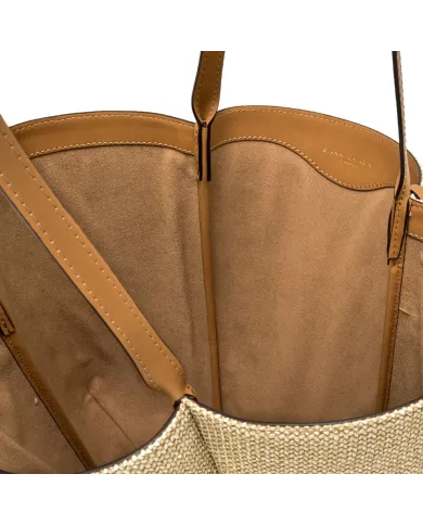 Gianni Chiarini Borsa Secchiello Gianni Chiarini Lily in in paglia e pelle Beige/Cuoio
