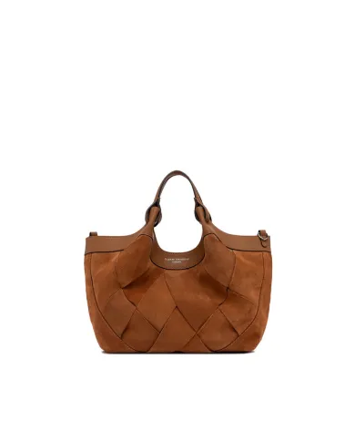Gianni Chiarini Borsa Dua in Camoscio intrecciato Cuoio