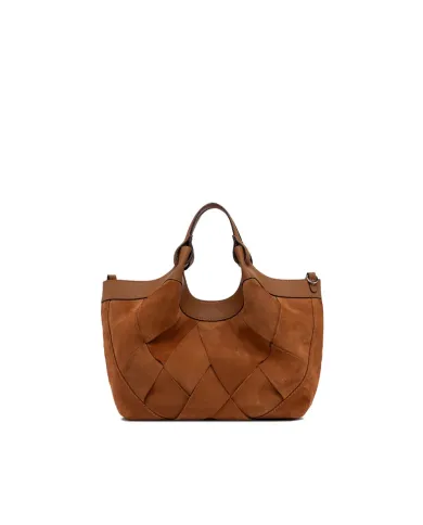 Gianni Chiarini Borsa Dua in Camoscio intrecciato Cuoio