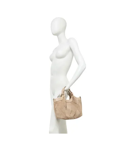 Gianni Chiarini Borsa Dua in Camoscio intrecciato Cuoio
