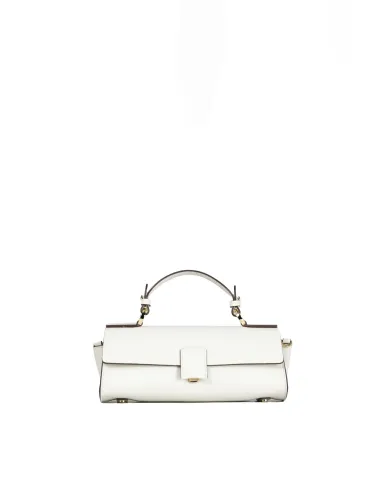 Loristella Borsa piccola in pelle liscia con pattina e tracolla The Bethlow Avorio