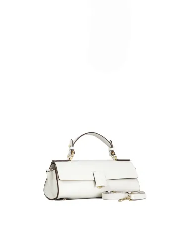 Loristella Borsa piccola in pelle liscia con pattina e tracolla The Bethlow Avorio