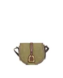 La Martina Borsa bandoliera in Canvas vintage Verde/Testa moro