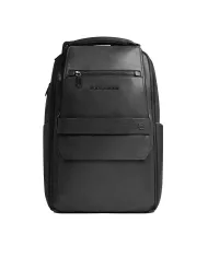 Piquadro Zaino in pelle con porta pc 15,6" Solm Nero