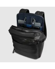 Piquadro Zaino in pelle con porta pc 15,6" Solm Nero