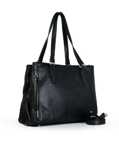 Caleidos Borsa grande in pelle Nero