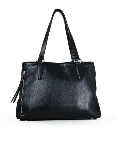 Caleidos Borsa grande in pelle Nero