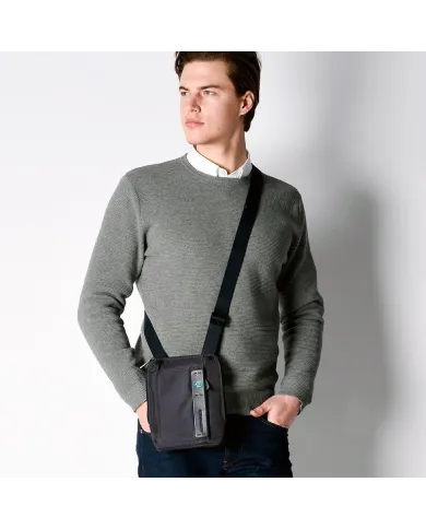 Piquadro Borsa uomo piccola in tessuto P16 Nero