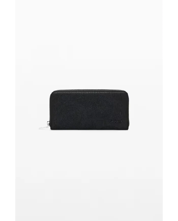 Desigual Portafoglio donna con zip Nero