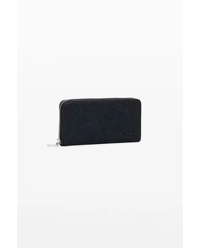 Desigual Portafoglio donna con zip Nero