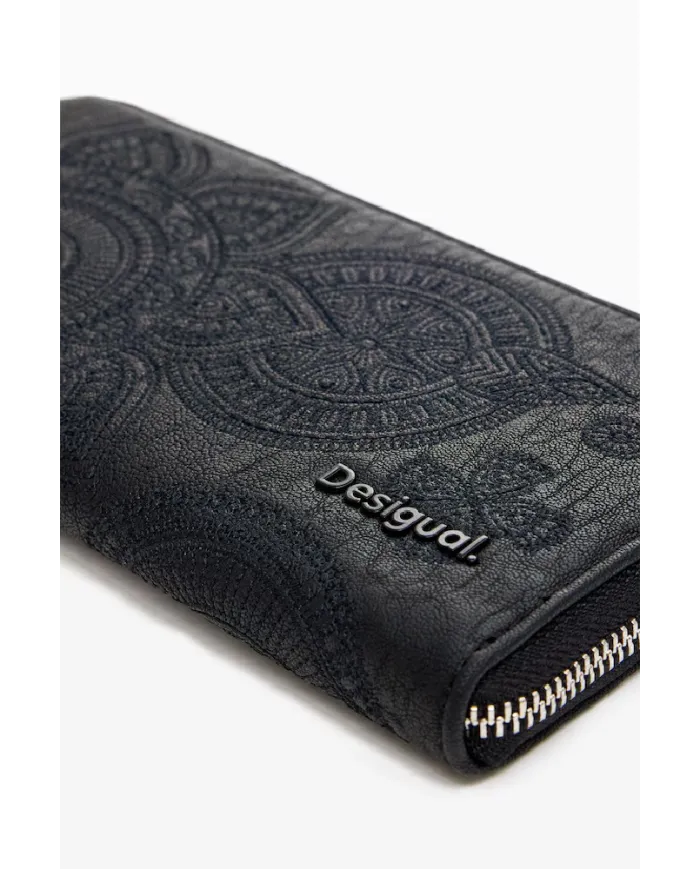 Desigual Portafoglio donna con zip Nero
