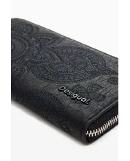 Desigual Portafoglio donna con zip Nero