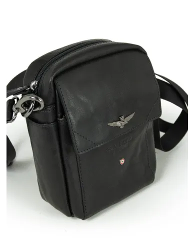 Aeronautica Militare Borsa uomo in pelle "Vintage" Nero