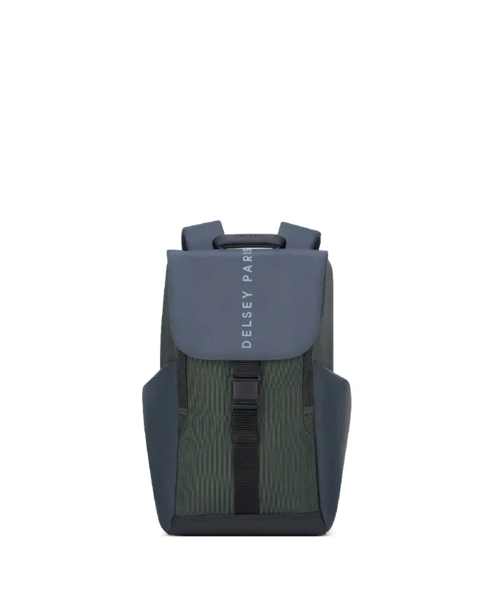 Delsey Zaino Antifurto Impermeabile Securflap Porta PC 15.6" Verde