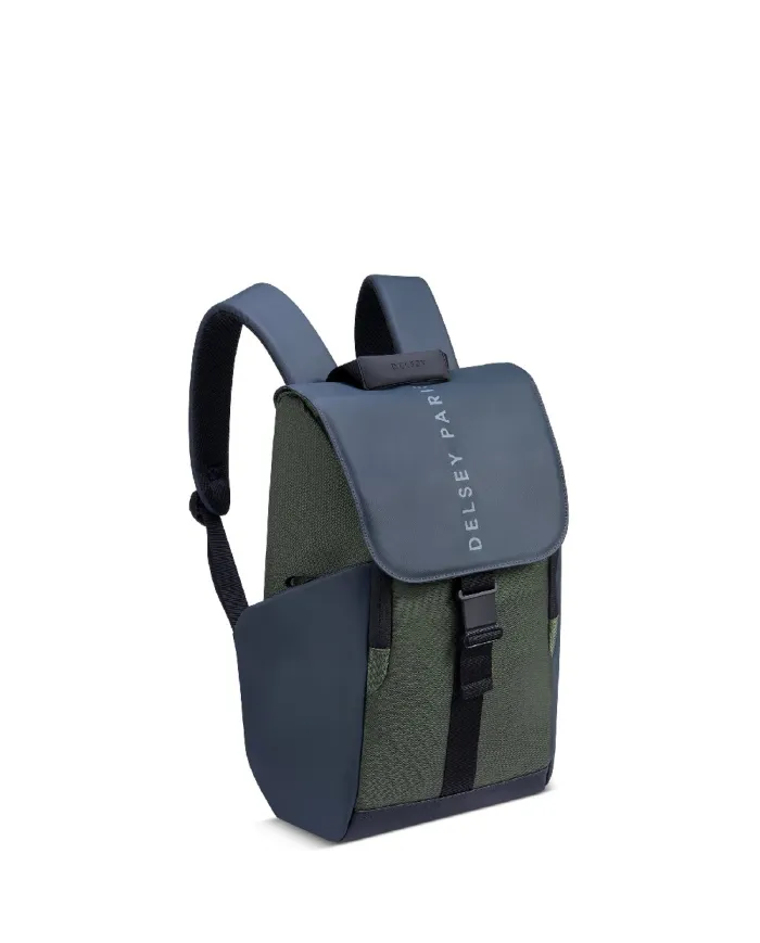 Delsey Zaino Antifurto Impermeabile Securflap Porta PC 15.6" Verde