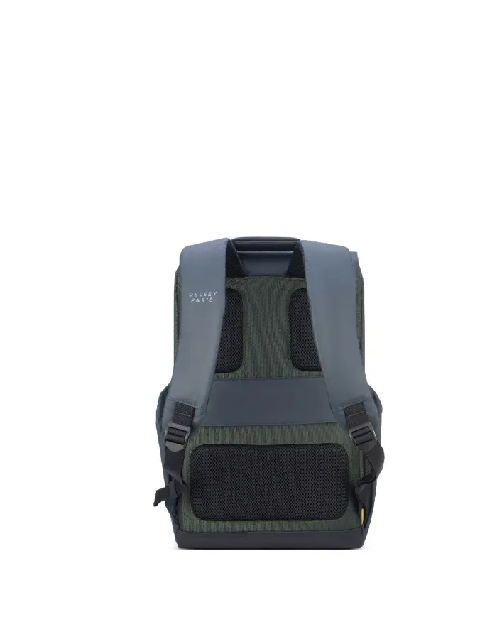 Delsey Zaino Antifurto Impermeabile Securflap Porta PC 15.6" Verde