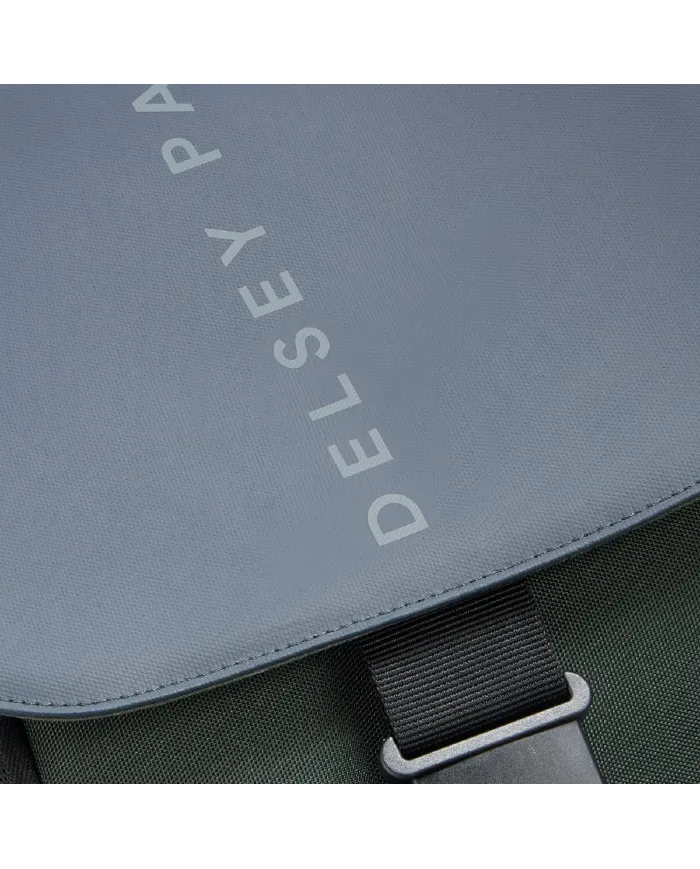 Delsey Zaino Antifurto Impermeabile Securflap Porta PC 15.6" Verde