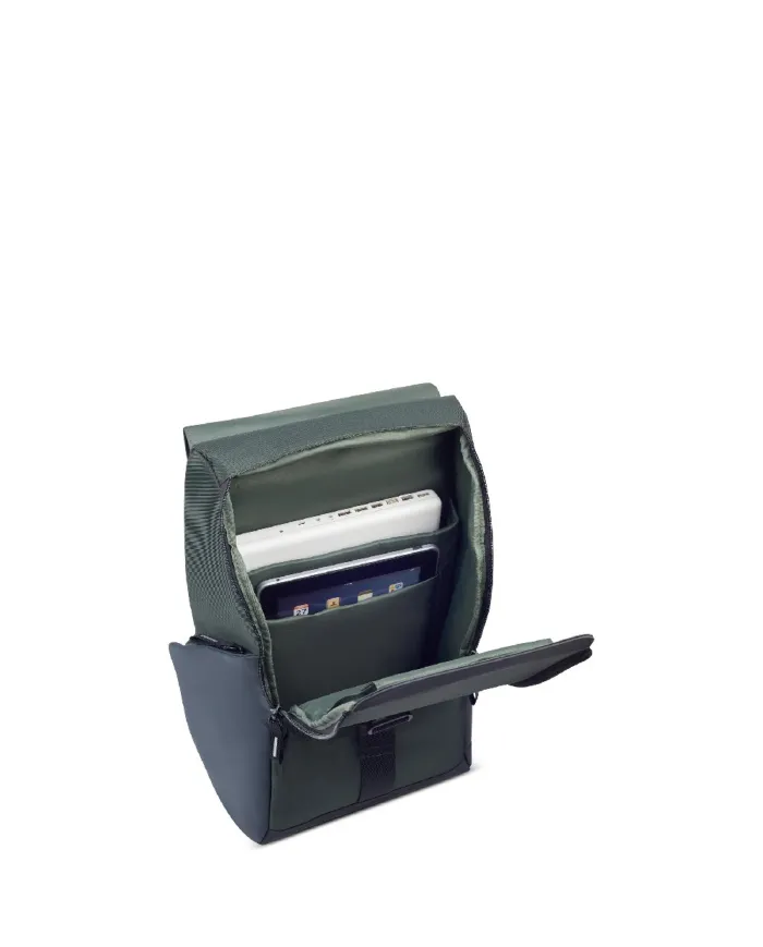 Delsey Zaino Antifurto Impermeabile Securflap Porta PC 15.6" Verde