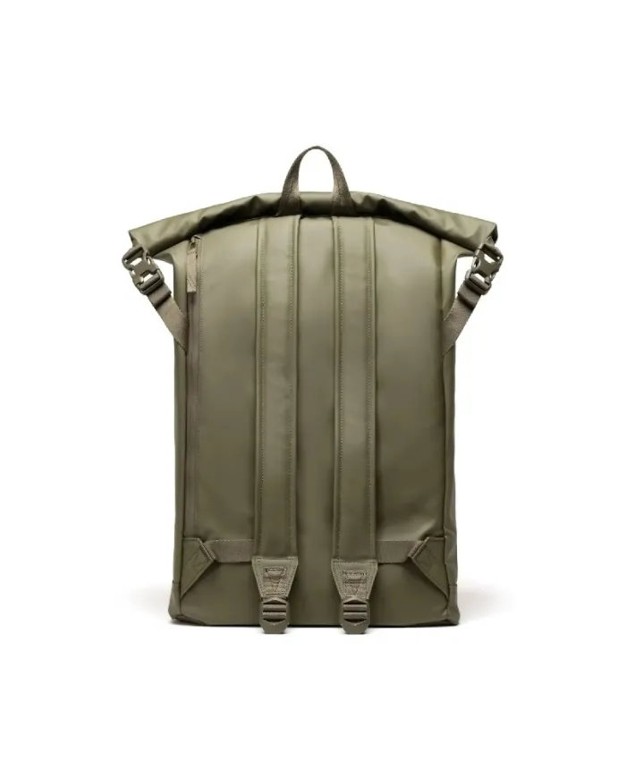Herschel Zaino Roll Top Impermeabile Porta Laptop Verde