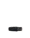 CHIARUGI Cintura uomo in pelle intrecciata Nero