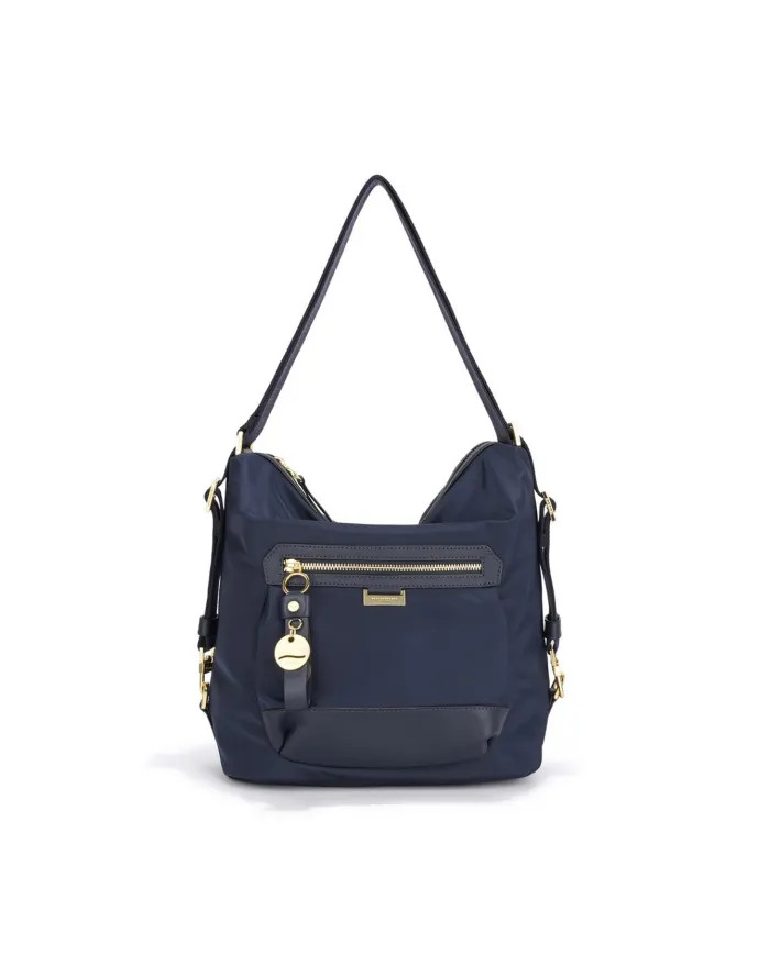 Nannini Borsa zaino in tessuto Liberty Blu
