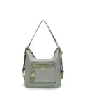 Nannini Borsa zaino in tessuto Liberty Verde chiaro