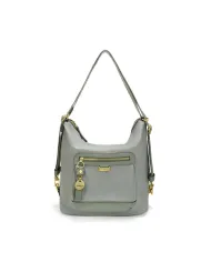 Nannini Borsa zaino in tessuto Liberty Verde chiaro