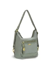 Nannini Borsa zaino in tessuto Liberty Verde chiaro