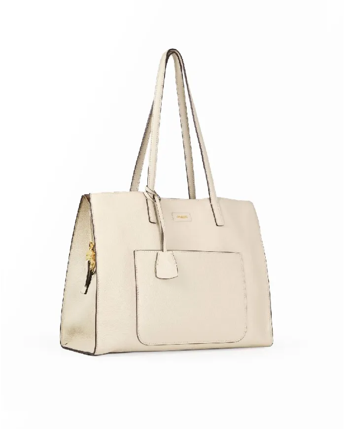 Nannini Shopping bag pelle Helga-M Beige