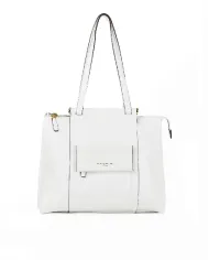 Nannini Borsa grande pelle Febe Bianco