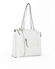 Nannini Borsa grande pelle Febe Bianco