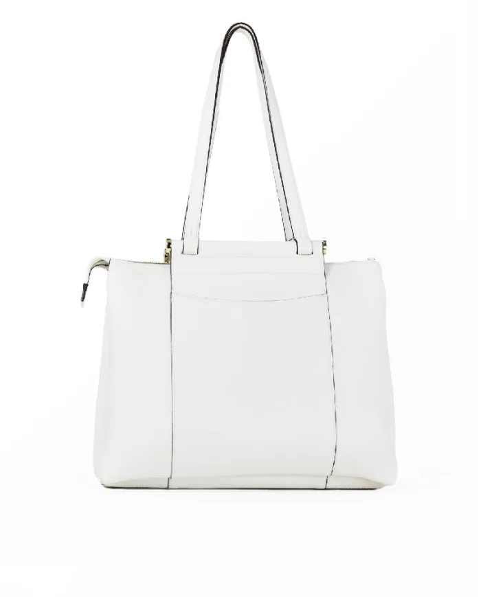 Nannini Borsa grande pelle Febe Bianco