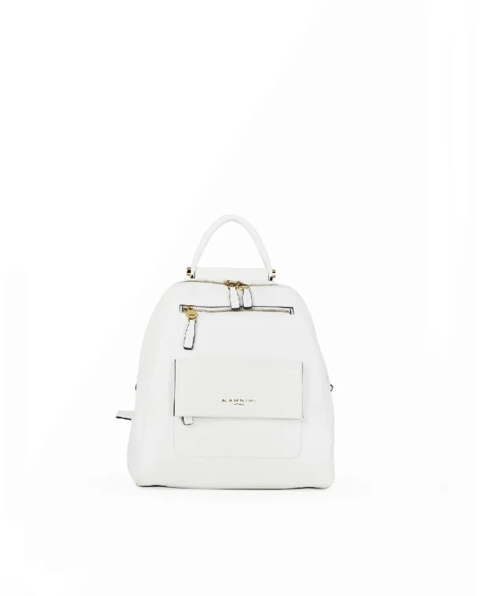 Nannini Zaino donna in pelle Febe Bianco