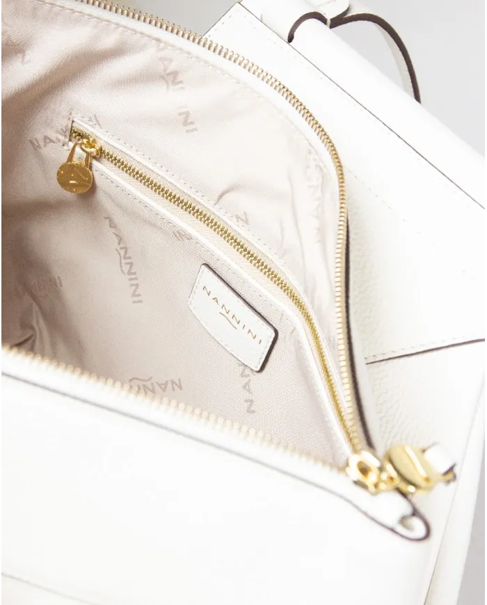 Nannini Borsa in pelle Febe Bianco