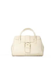Atelier du Sac Borsa a Mano Grande Laurelle Loyal con Maxi Fibbia Beige