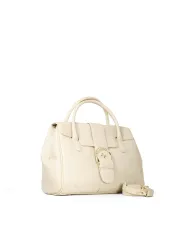 Atelier du Sac Borsa a Mano Grande Laurelle Loyal con Maxi Fibbia Beige