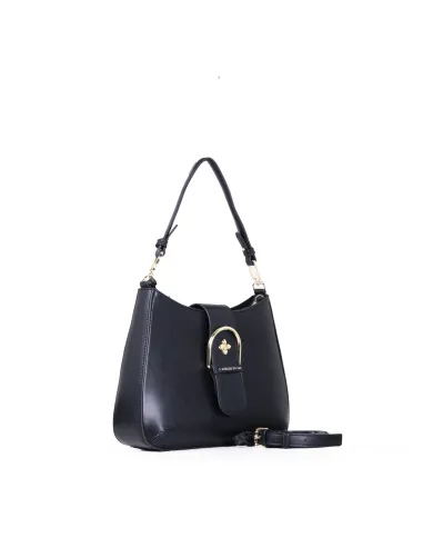 Atelier du Sac Borsa Erika Loyal - Tracolla Piccola con Maxi Fibbia Nero