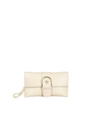 Atelier du Sac Borsa Pochette Lina Loyal con Maxi Fibbia e Tracolla Removibile Avorio