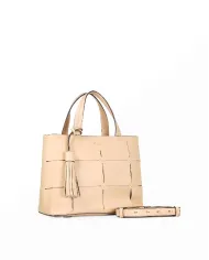 Nannini Borsa a mano pelle Dania Beige