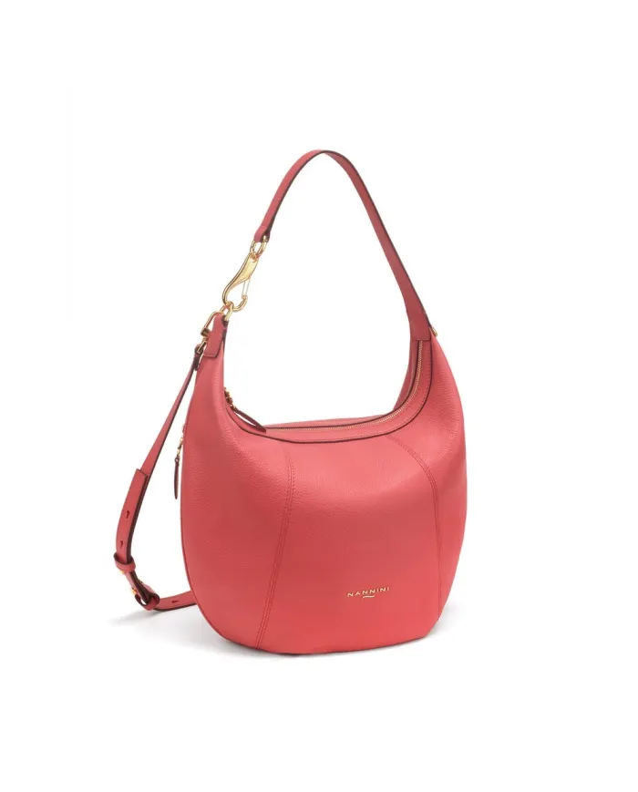 Nannini Borsa grande in pelle Filippa Rosso Geranio