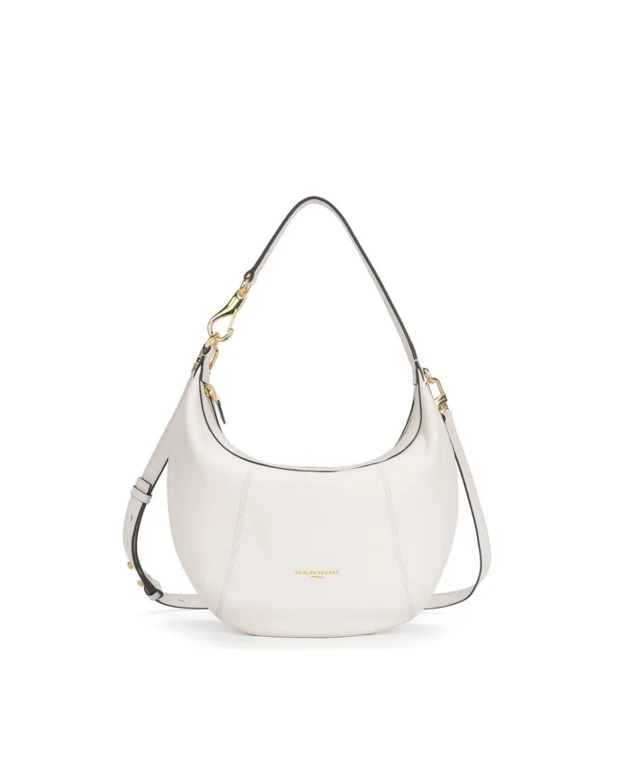 Nannini Borsa grande in pelle Filippa Bianco